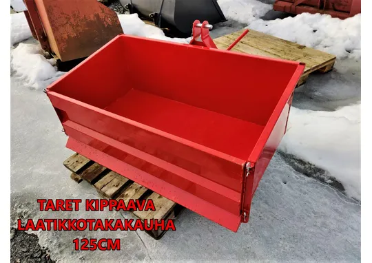 Taret 125cm kuljetuslaatikko / Kippaava takakauha pikkutraktoriin