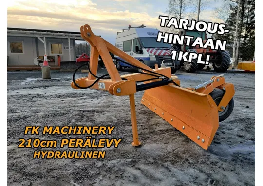 FK Machinery 210cm perälevy / Hydraulinen - Hardox terä ja tukipyörät