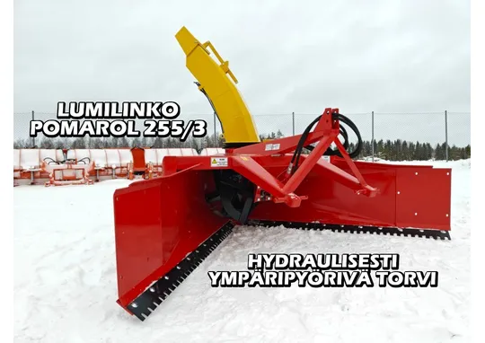 Pomarol 255/3 lumilinko - 255cm / Hydraulisesti kääntyvä torvi - Katso video!
