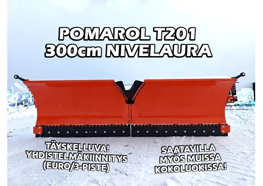 Pomarol T201/V3 nivelaura - 300cm / TÄYSKELLUVA - EURO/3-piste-kiinnike