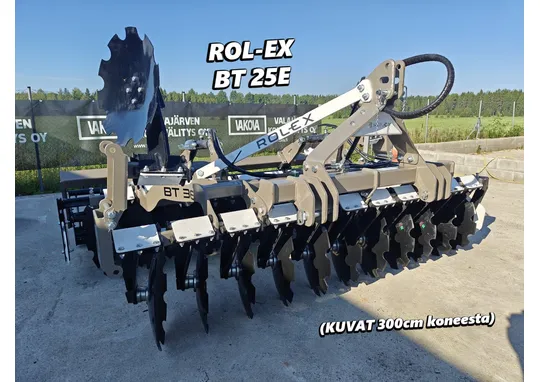 Rol-Ex BT2.5E lautasmuokkain / 250cm - Hydraulinen pakkerinsäätö
