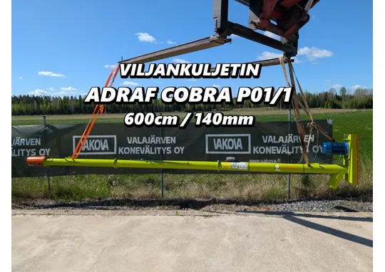 Adraf P01/1 viljaruuvi, pituus 600cm / Halkaisija 140 mm / katso video!
