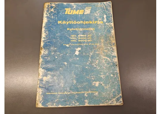 Tume kylvölannoitin käyttöohjekirja / HKL2500JC, HKL3000JC, HKL4000JC