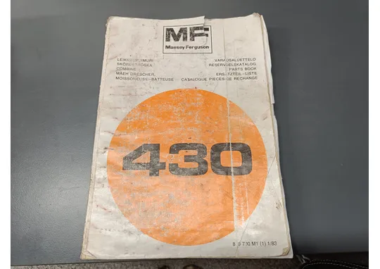 Massey Ferguson 16 / Varaosaluettelo leikkuupuimuriin