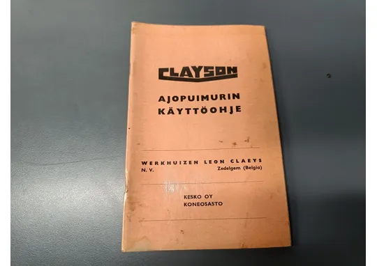 Clayson M89 käyttöohjekirja / Leikkuupuimuriin - saksankielinen