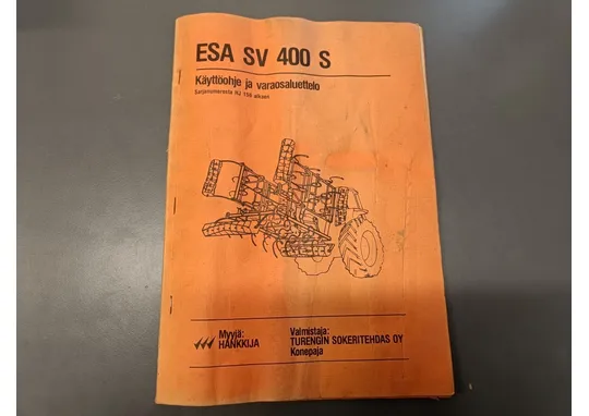 ESA SV 400S, HJ 156 alkaen / Käyttöohje ja varaosaluettelo