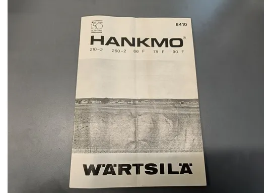Hankmo 210-2, 250-2, 66F, 78F ja 90F / 8410 Käyttöohje ja varaosaluettelo