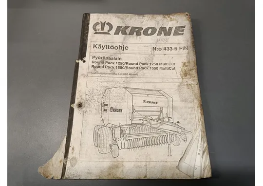 Krone Round Pack 1250/1550 ja MultiCut / Pyöröpaalaimen käyttöohjekirja