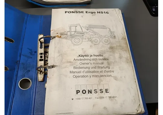Ponsse Ergo HS16 harvesterin / Käyttö ja huolto