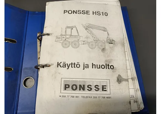 Ponsse HS10 harvesterin / Käyttö ja huolto (kansio)