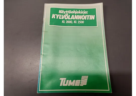 Tume kylvölannoittimen KL2000 ja KL2500 / Käyttöohjekirja