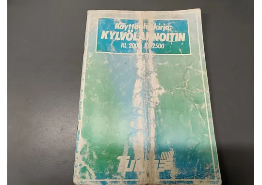 Tume kylvölannoittimen KL2000 ja KL2500 / Käyttöohjekirja, kansisivu kulunut