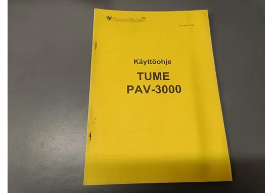 Tume V-Teknik PAV-3000 laitteen / Käyttöohjeet