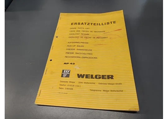 Welger AP 42 / paalaimen varaosaluettelot