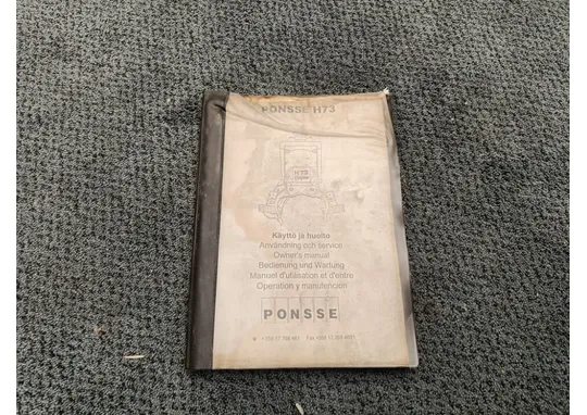 Ponsse H 73 / Hakkuupään käyttö- ja huolto kirja