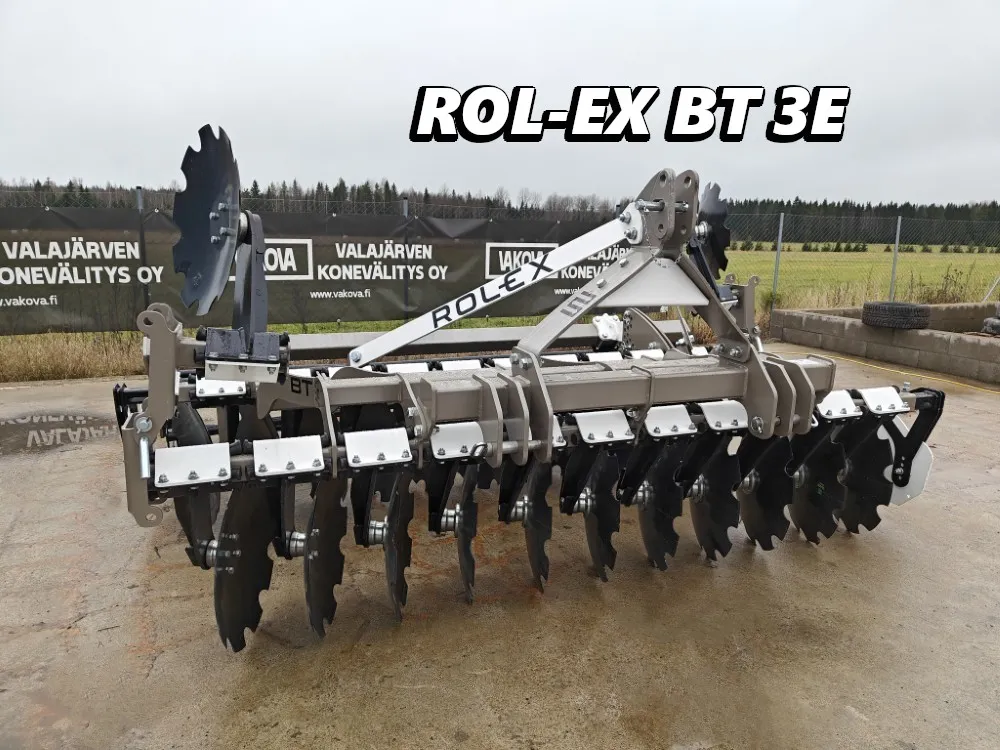 Rol-Ex BT 3E - 300cm lautasmuokkain / Mekaanisella putkipakkerilla