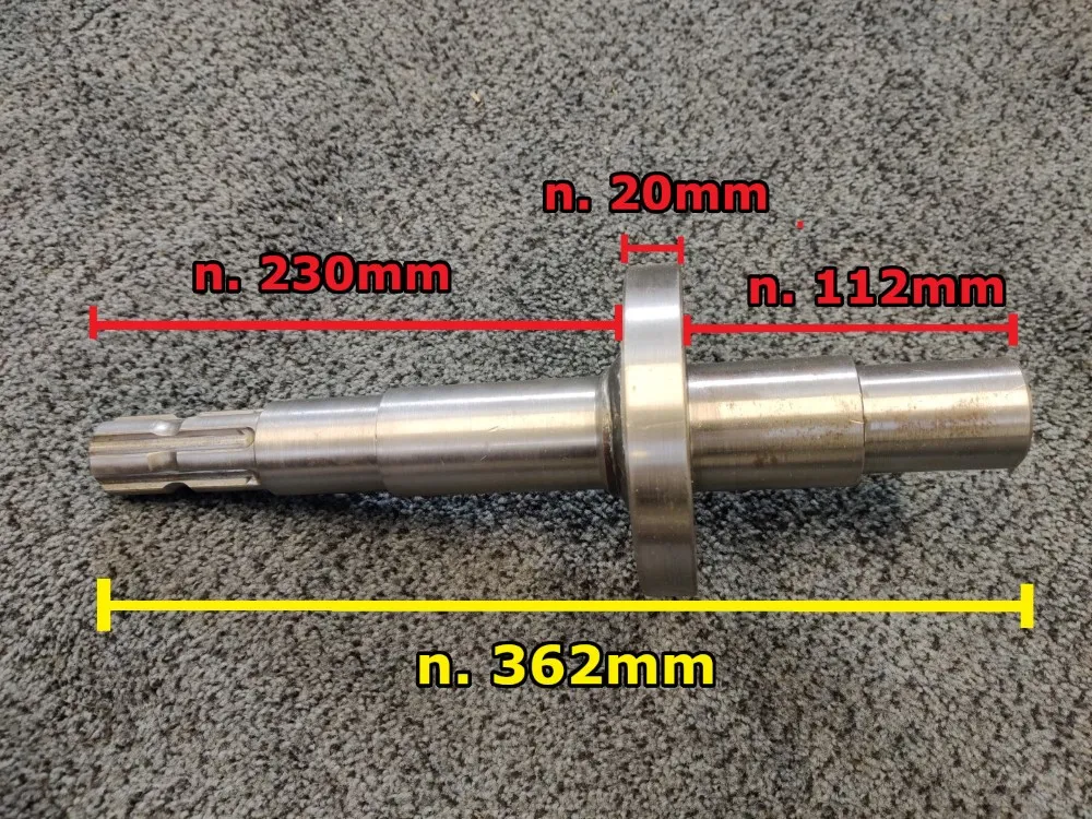 Hakettimen akseli n. 360mm / Remet RT-630