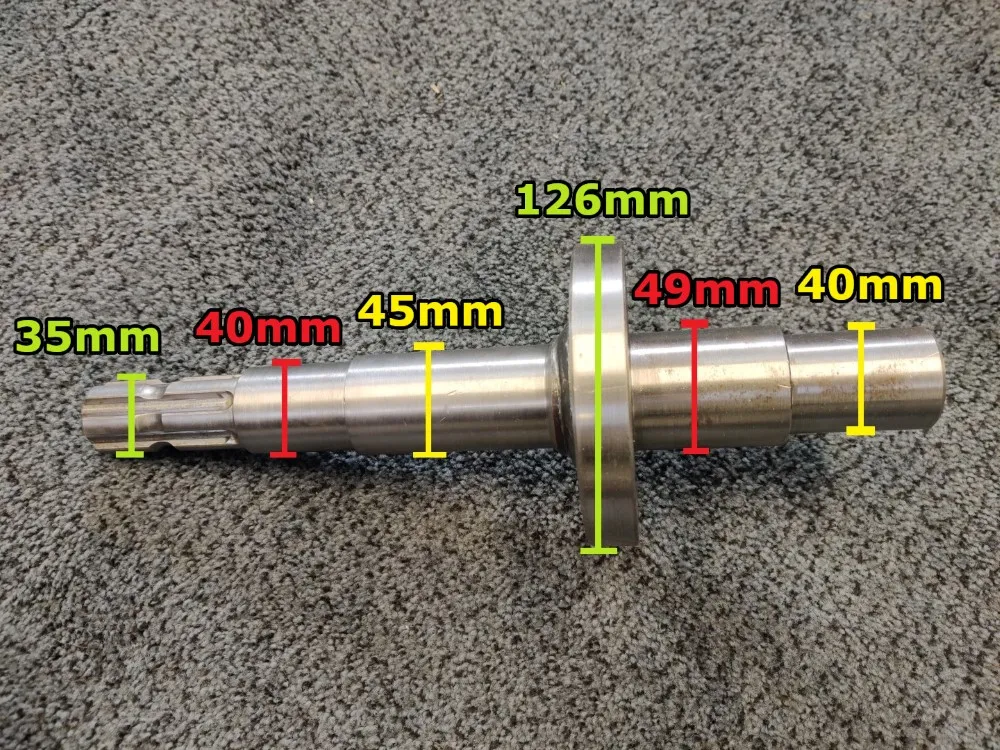 Hakettimen akseli n. 360mm / Remet RT-630