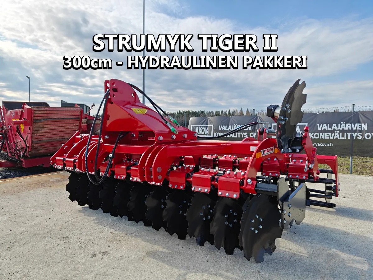 Strumyk Tiger II - 300cm lautasmuokkain / Hydraulisella putkipakkerilla