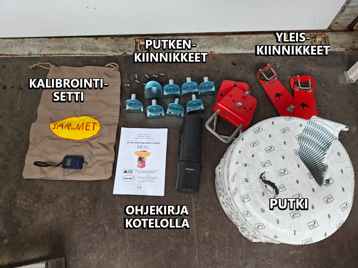 Jar-Met RP 250 pneumaattien kylvökone / Pneumaattinen siemenlevitin - VIDEO