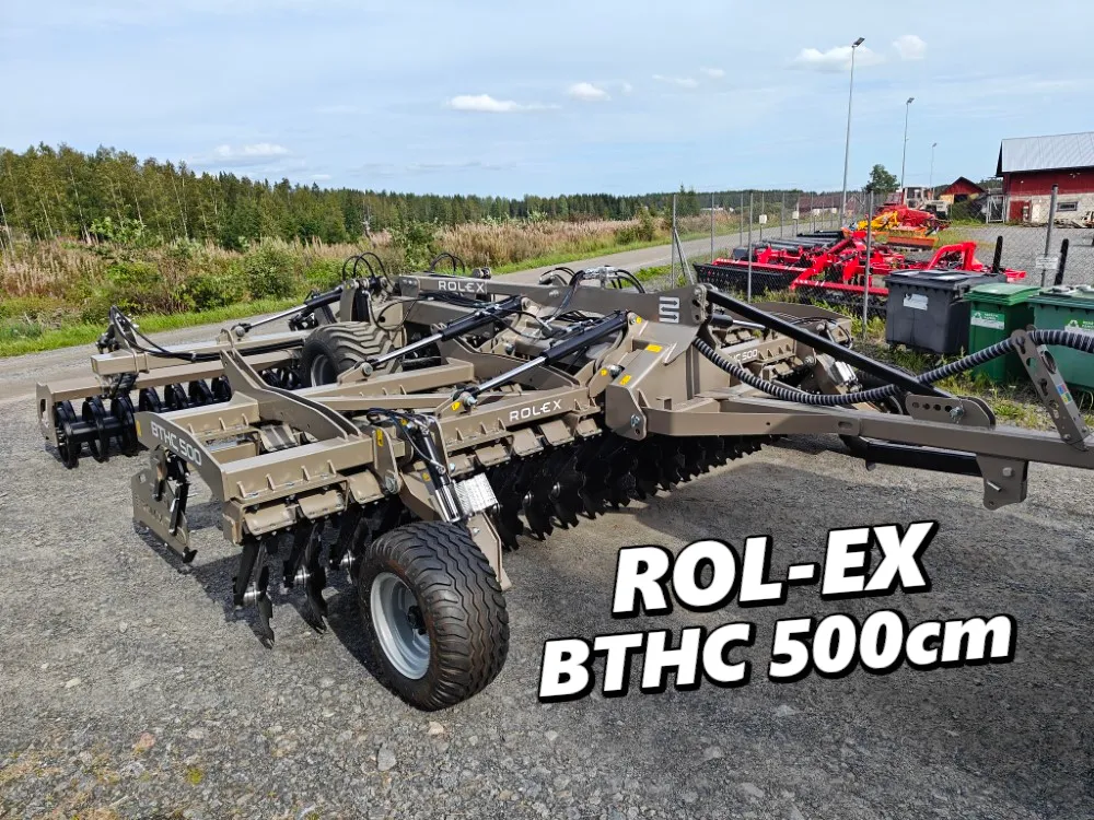 Rol-Ex BTHC 500cm lautasmuokkain / Hinattava ja hydraulisesti taittuva - Video