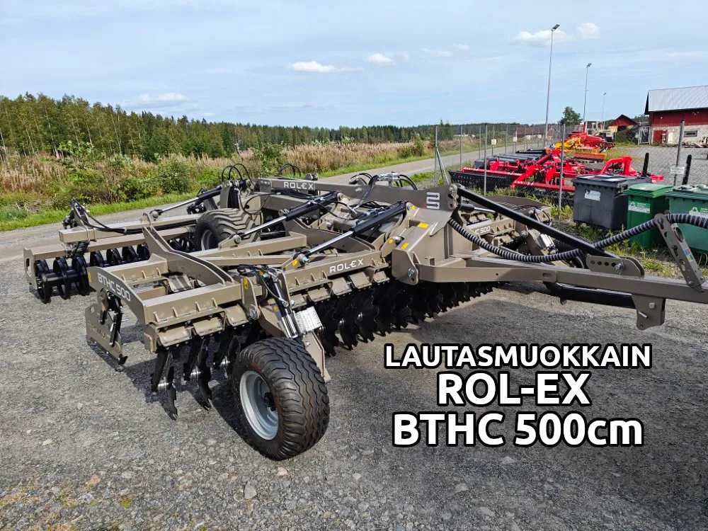 Rol-Ex BTHC 500cm lautasmuokkain / Hinattava ja hydraulisesti taittuva - Video