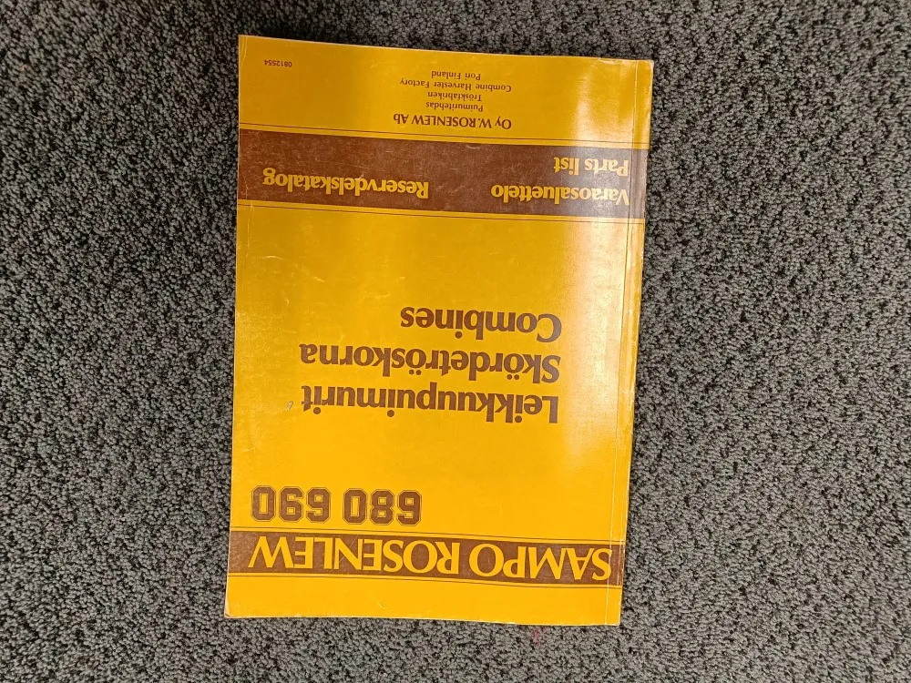 Sampo Rosenlew 680 ja 690 / Varaosaluettelo leikkuupuimuriin