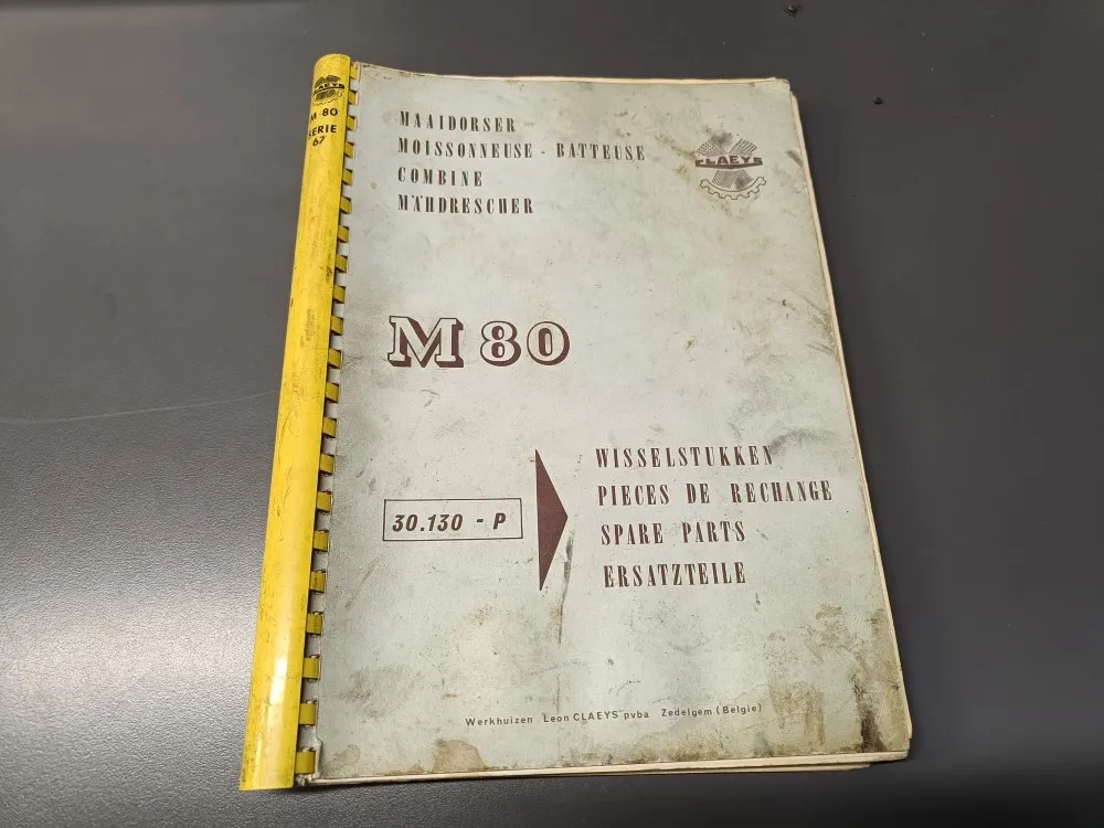 Claeys M80 varaosaluettelo / Leikkuupuimuriin