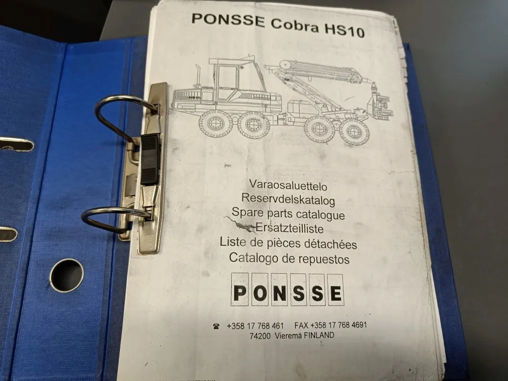 Ponsse Cobra HS10 / Harvesterin varaosakirja (1 kansio)