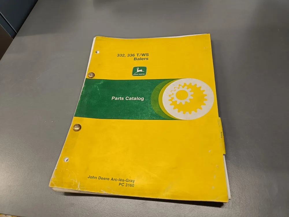 John Deere 332, 336 T/ WS englaninkielinen / korkeapainepaalaimen varaosaluettelo