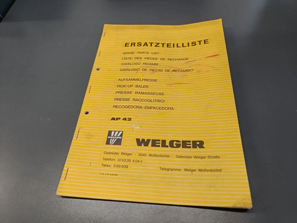 Welger AP 42 / paalaimen varaosaluettelot