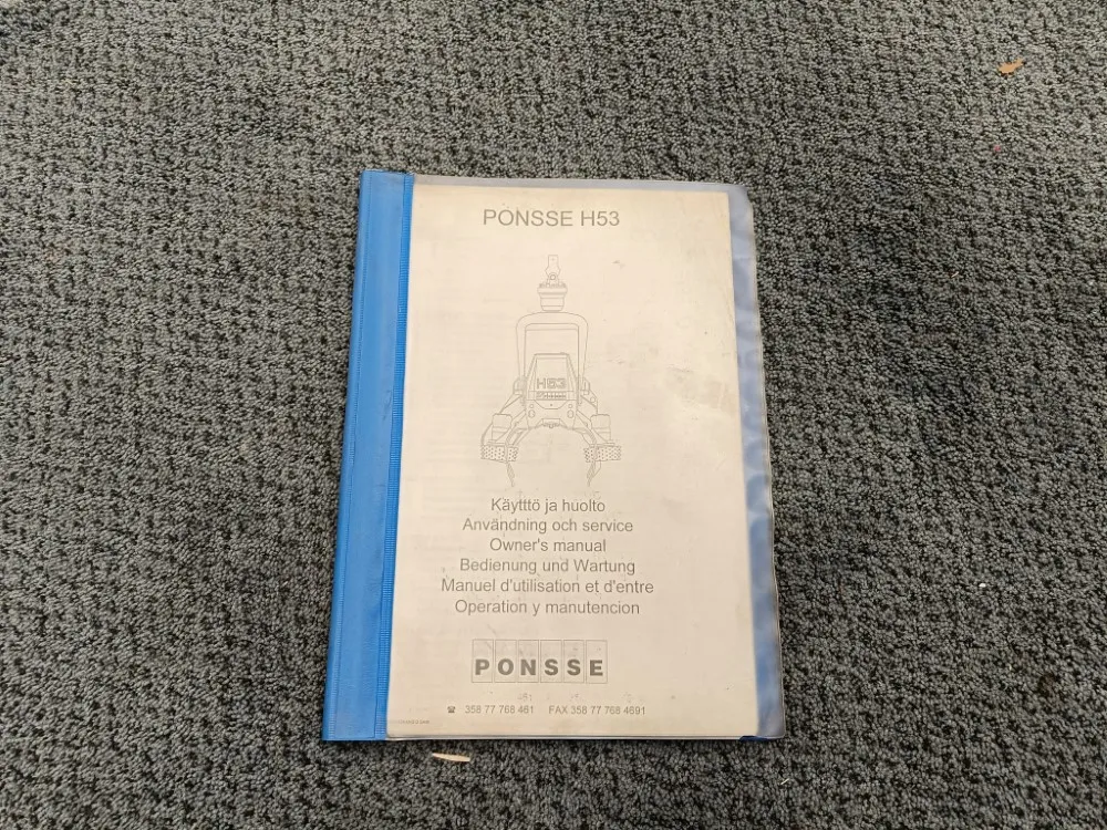Ponsse H 53 / Hakkuupään käyttö- ja huolto kirja