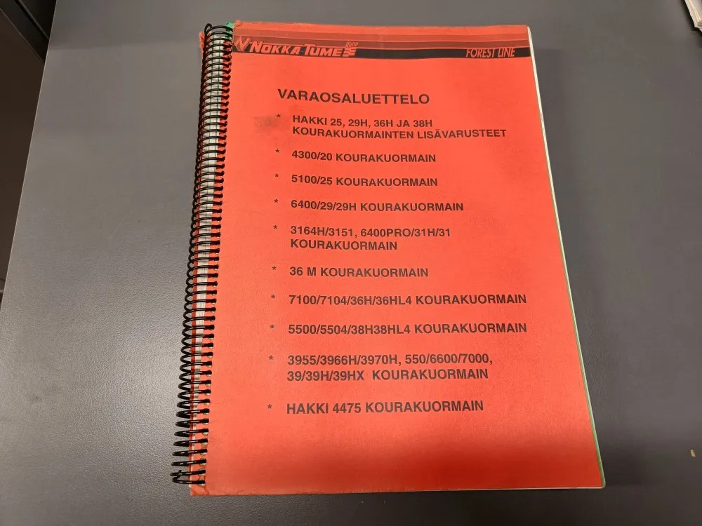 Hakki metsäkoneiden / Varaosaluettelo