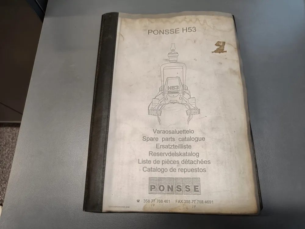 Ponsse H53 / hakkuupään varaosaluettelo