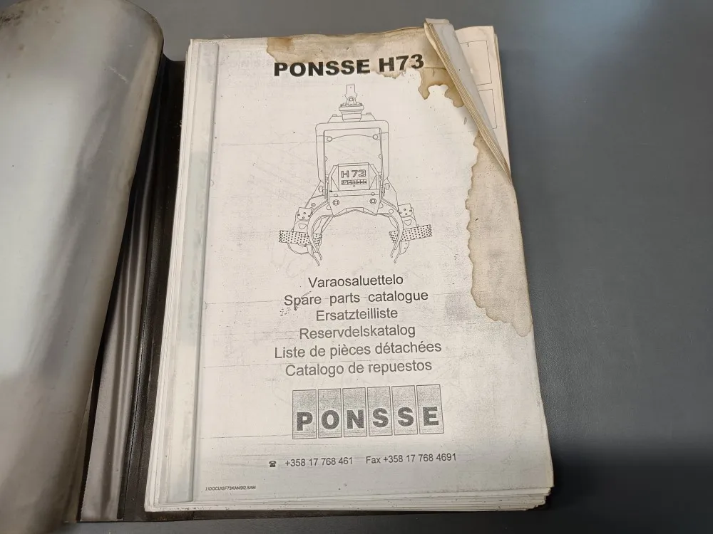 Ponsse H73 / hakkuupään varaosaluettelo