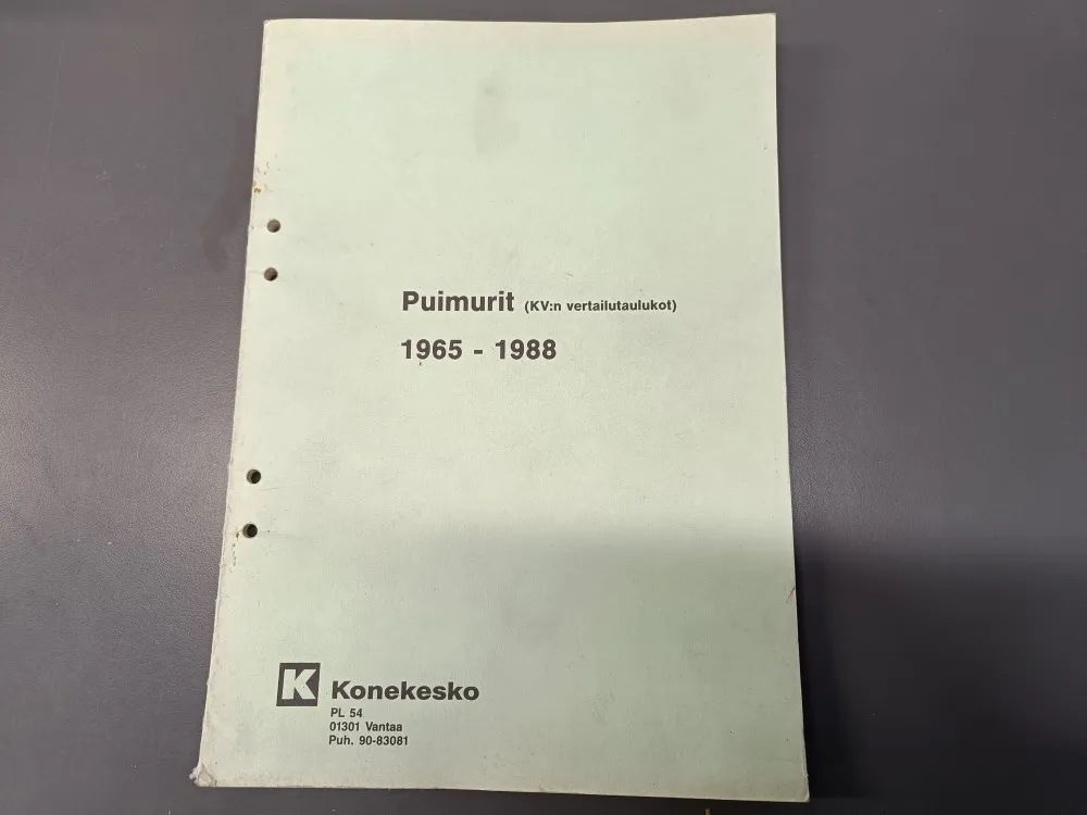 Koneviestin vertailutaulukot puimureista / Vuosilta 1965-1988, Konekesko