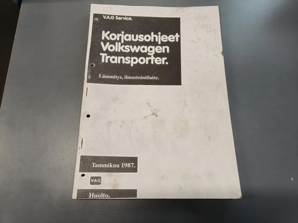 V.A.G Transporter / Korjausohjeet lämmitys, ilmastointilaite