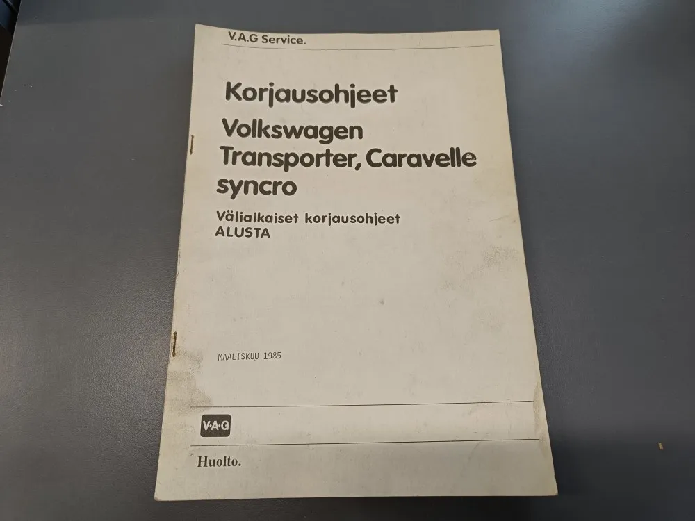 V.A.G Transporter Caravell / väliaikaiset korjausohjeet alusta
