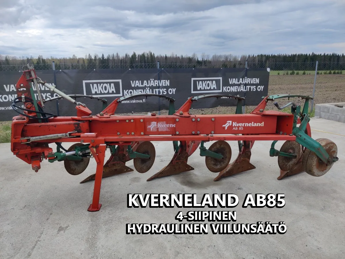 Kverneland AD85 4-siipinen sarka-aura / Hydraulinen viilunsäätö, katso video!