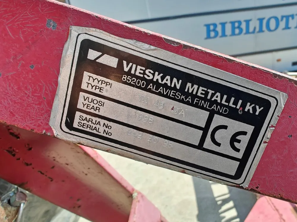 Äes VM 450 cm, hydraulisesti taittuva / Etulana ja jälkihara, katso video!