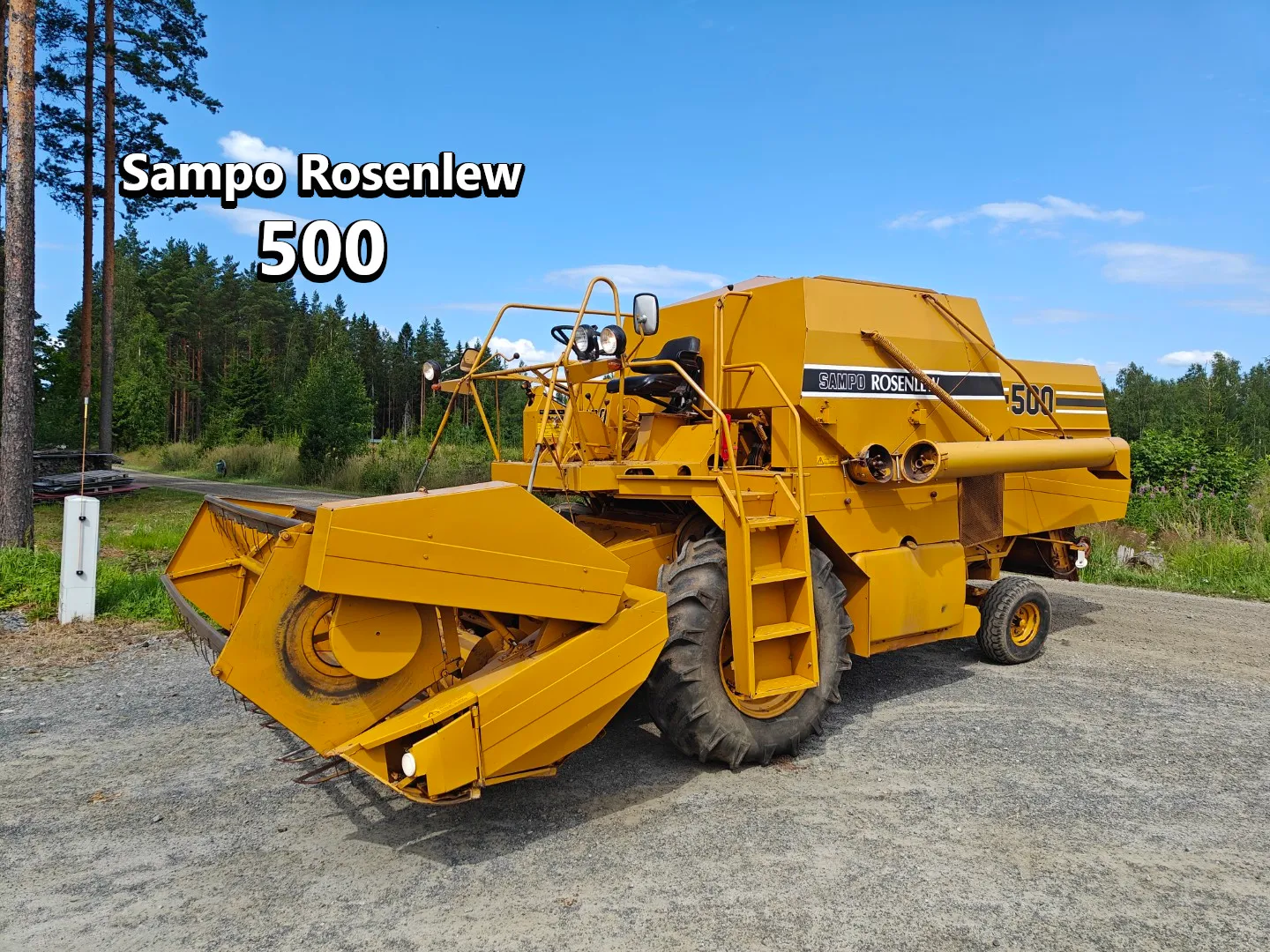 Sampo Rosenlew 500 leikkuupuimuri / Hytitön - Katso video!