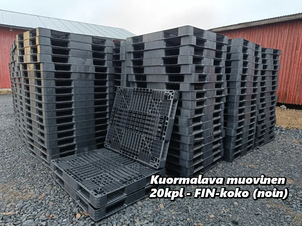 Kuormalava muovinen - FIN koko / 20kpl erä - 1290 mm x 1090 mm