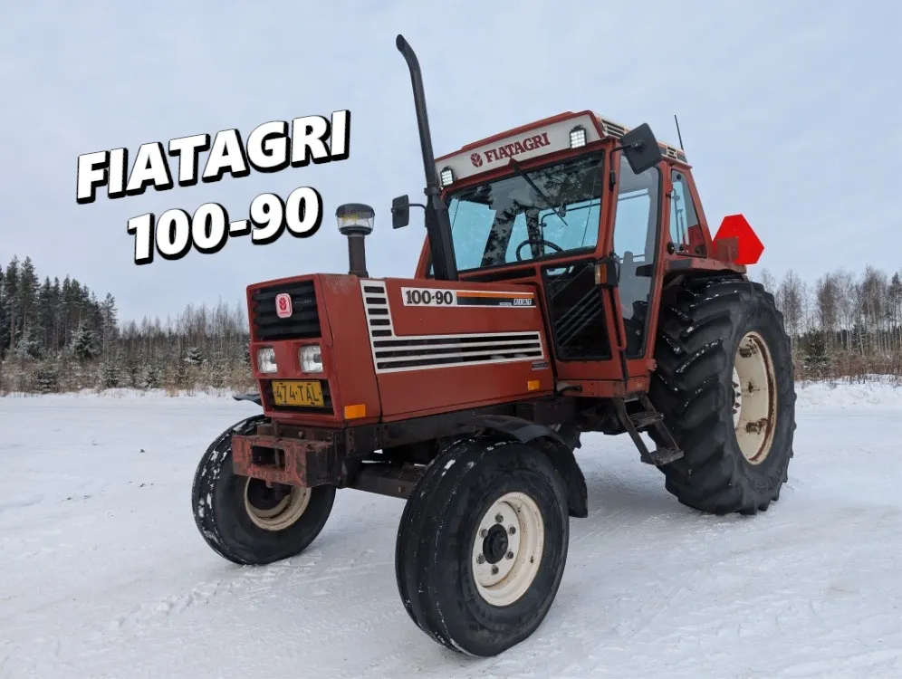 Fiat 100-90 Fiatagri traktori - takaveto / Juuri kattavasti huollettu - Katso video!