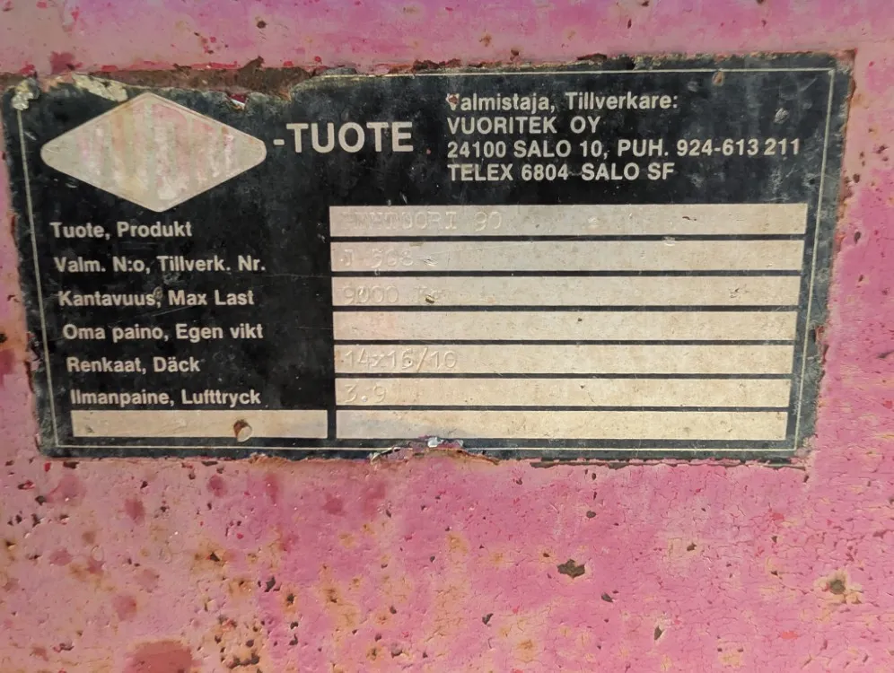 Pehtoori 90 telikippikärry / 9000kg - 100HL - Katso video!