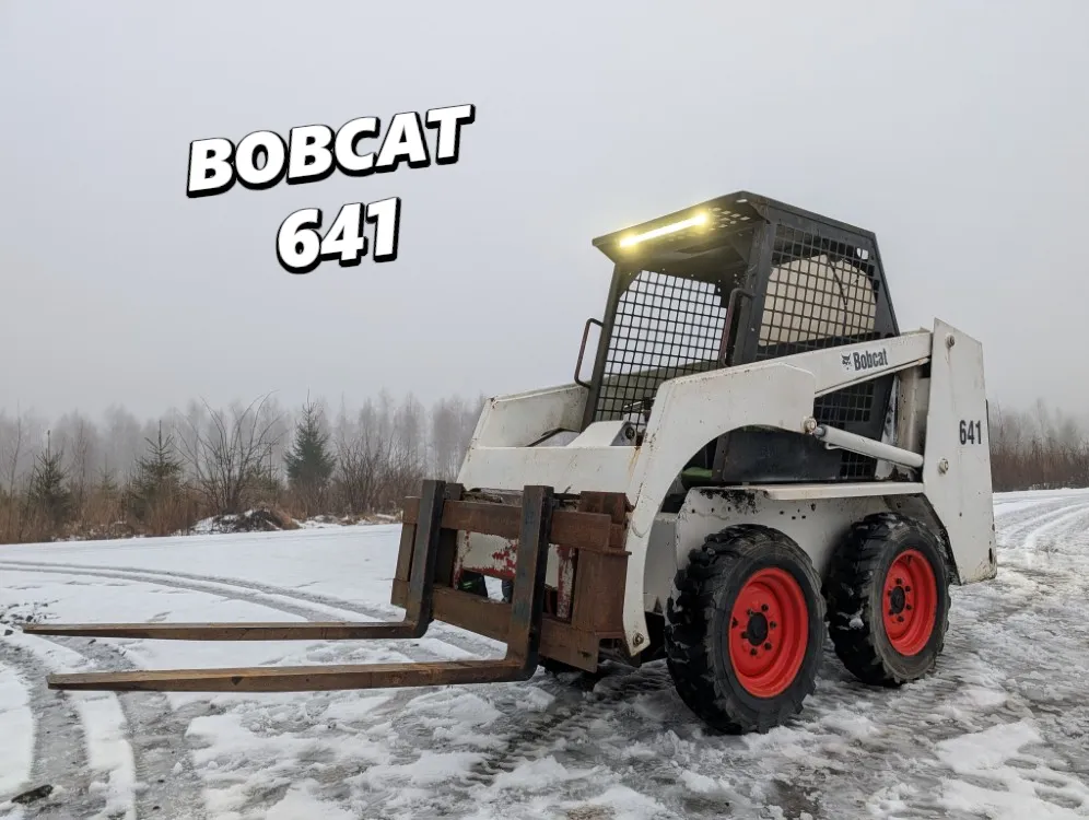 Bobcat 641 kuormaaja / Kauhalla ja trukkipiikeillä - Katso video!