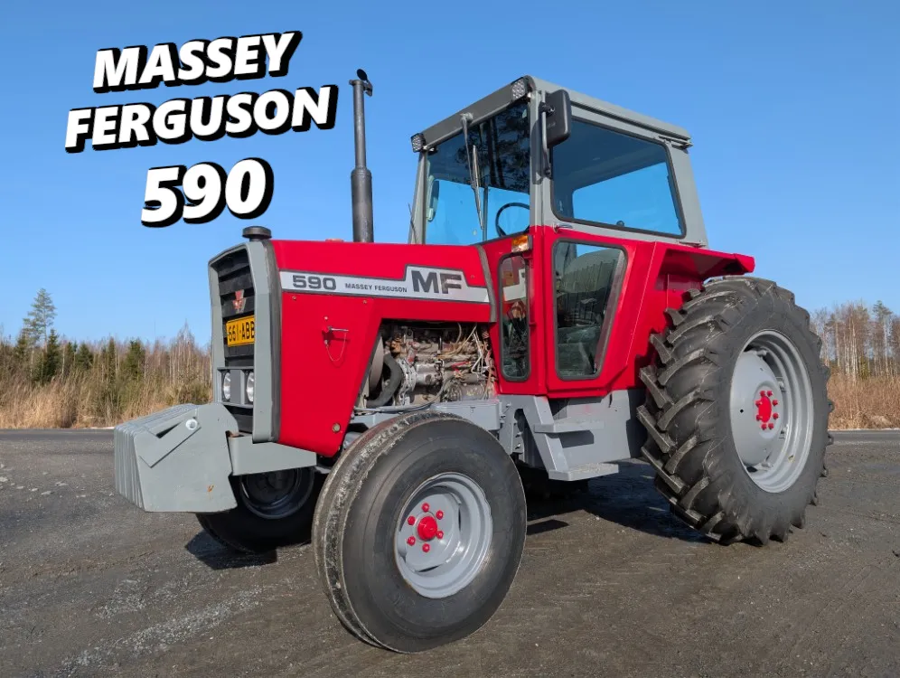Massey Ferguson 590 traktori / Uudet renkaat, siisti kone, katso video!